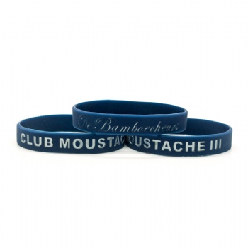 Wholesale csutom Navy blue Silicone wristbands for club activities