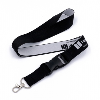 hot sale customized black woven lanyard for ID card