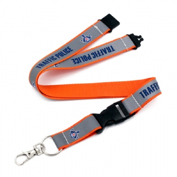 custom reflective screen printed lanyard with your own logo